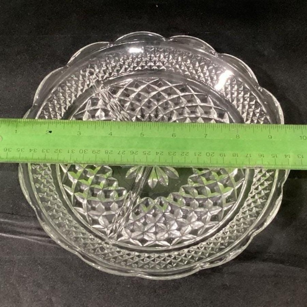 Vintage Anchor Hocking Wexford Divided‎ Relish Dish 8-1/2" - Picture 2 of 9